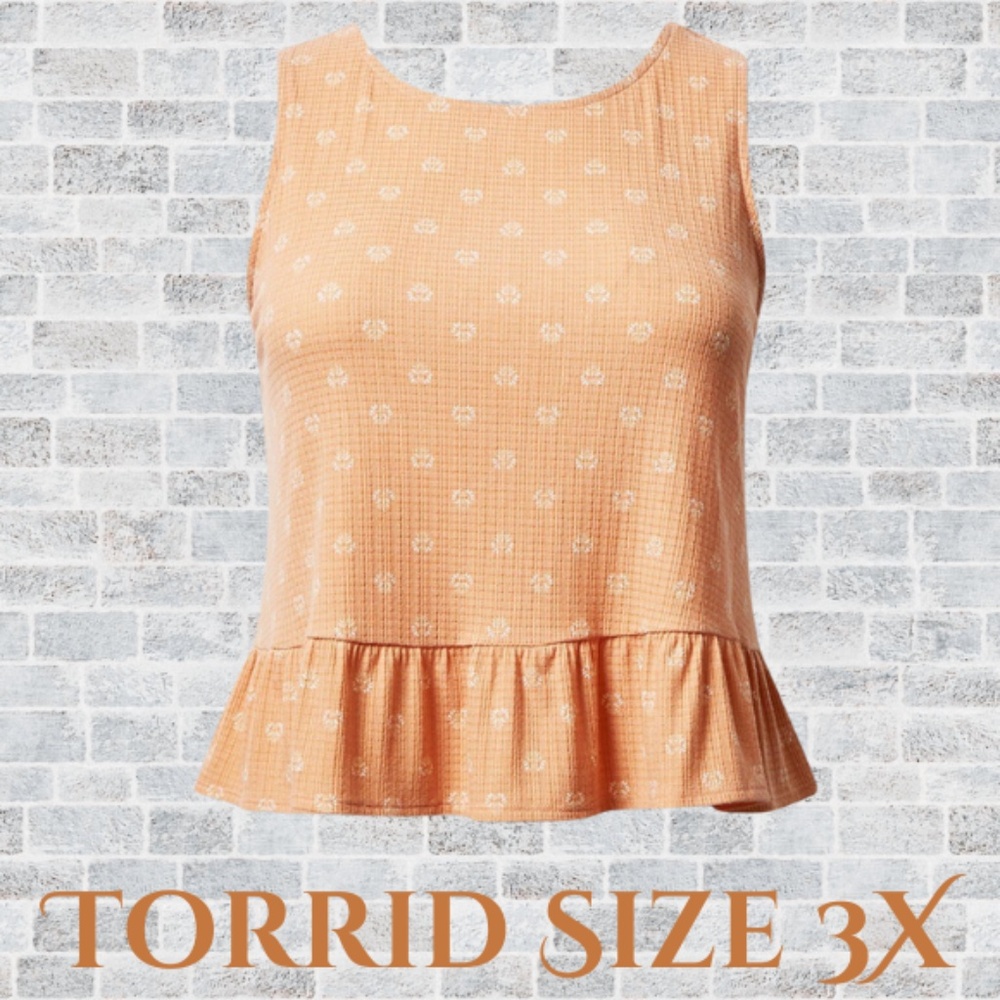 Torrid Texture Knit High Neck Ruffle Crop Top Sleeveless - Brand New With Tags